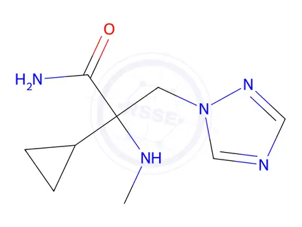 Chemical structure of 2-Cyclopropyl-2-(methylamino)-3-(1h-1,2,4-triazol-1-yl)propanamide