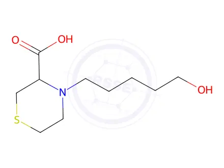 Chemical structure of 4-(5-Hydroxypentyl)thiomorpholine-3-carboxylic acid
