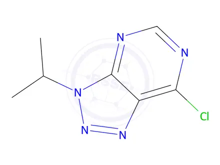 Chemical structure of 7-Chloro-3-(propan-2-yl)-3H-[1,2,3]triazolo[4,5-d]pyrimidine