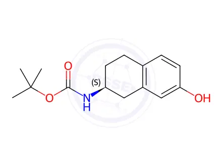 Chemical structure of (S)-tert-Butyl (7-Hydroxy-1,2,3,4-tetrahydronaphthalen-2-yl)carbamate