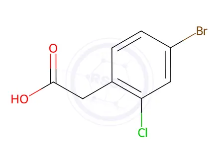 Chemical structure of 2-(4-Bromo-2-chlorophenyl)acetic acid