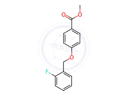 Chemical structure of Benzoic acid, 4-[(2-fluorophenyl)methoxy]-, methyl ester