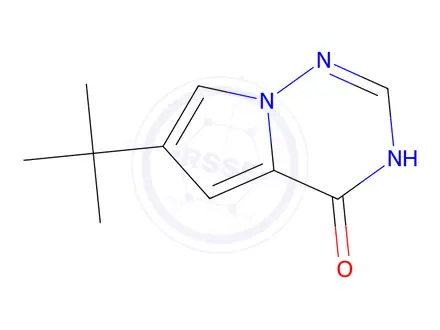 Chemical structure of 6-tert-butyl-3H,4H-pyrrolo[2,1-f][1,2,4]triazin-4-one
