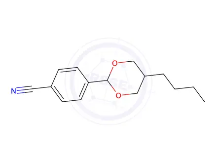 Chemical structure of 4-(trans-5-Butyl-1,3-dioxan-2-yl)benzonitrile