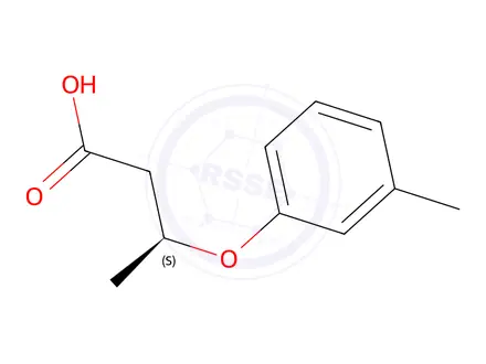 Chemical structure of (S)-3-(m-tolyloxy)butanoic acid