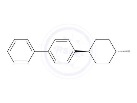 Chemical structure of Biphenyl, 4-(4-methylcyclohexyl)-,trans-