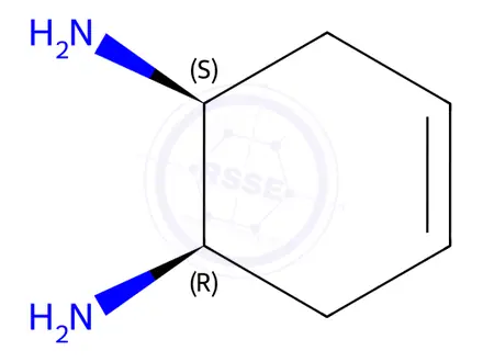 Chemical structure of cis-cyclohex-4-ene-1,2-diamine dihydrochloride
