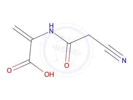 Chemical structure of 2-Propenoicacid,2-[(cyanoacetyl)amino]-(9CI)