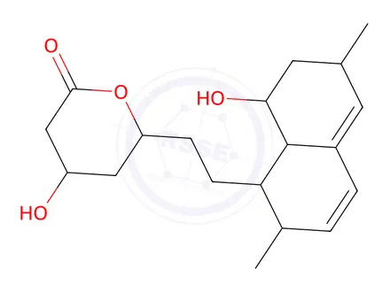 Chemical structure of 4-Hydroxy-6-[2-(8-hydroxy-2,6-dimethyl-1,2,6,7,8,8a-hexahydronaphthalen-1-yl)ethyl]oxan-2-one