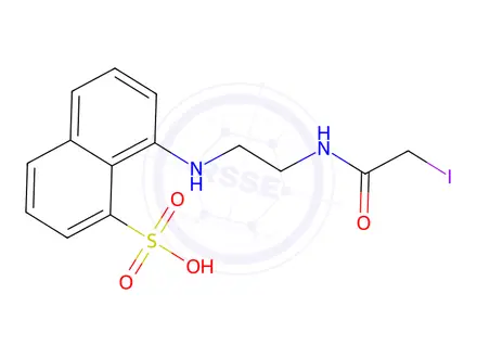 Chemical structure of N-(Iodoacetylaminoethyl)-8-naphthylamine-1-sulfonic Acid