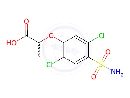 Chemical structure of ALPHA-(2,5-DICHLORO-4-AMINOSULFONYLPHENOXY)PROPIONICACID