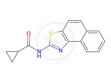 Chemical structure of N-(Naphtho[1,2-d]thiazol-2-yl)cyclopropanecarboxamide