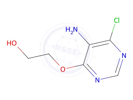 Chemical structure of 2-((5-Amino-6-chloropyrimidin-4-yl)oxy)ethan-1-ol