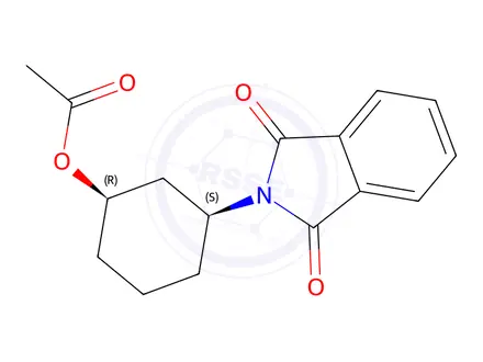 Chemical structure of (1R,3S)-3-(1,3-Dioxoisoindolin-2-yl)cyclohexyl acetate