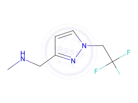Chemical structure of Methyl(([1-(2,2,2-trifluoroethyl)-1h-pyrazol-3-yl]methyl))amine