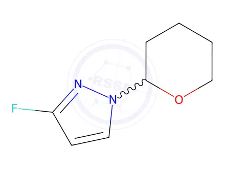 Chemical structure of 3-Fluoro-1-(tetrahydro-2H-pyran-2-yl)-1H-pyrazole