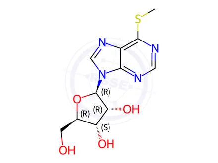 Chemical structure of 6-Methylmercaptopurine riboside