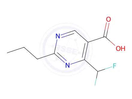 Chemical structure of 4-(Difluoromethyl)-2-propylpyrimidine-5-carboxylic acid