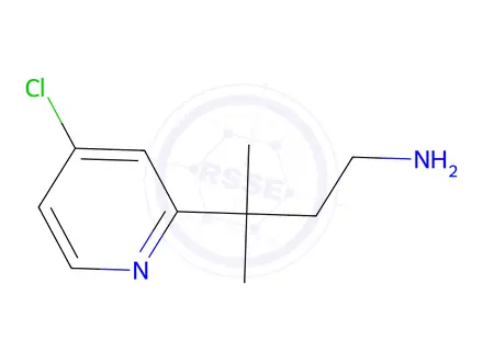 Chemical structure of 3-(4-chloropyridin-2-yl)-3-methylbutan-1-amine