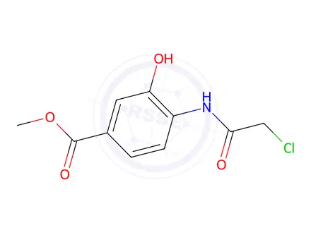 Chemical structure of Methyl 4-[(chloroacetyl)amino]-3-hydroxybenzoate, tech