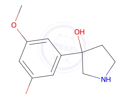 Chemical structure of 3-(3,5-Dimethoxyphenyl)pyrrolidin-3-ol