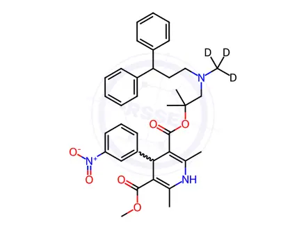 Chemical structure of Lercanidipine-d3