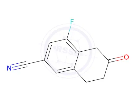 Chemical structure of 4-Fluoro-5,6,7,8-tetrahydro-6-oxo-2-naphthalenecarbonitrile