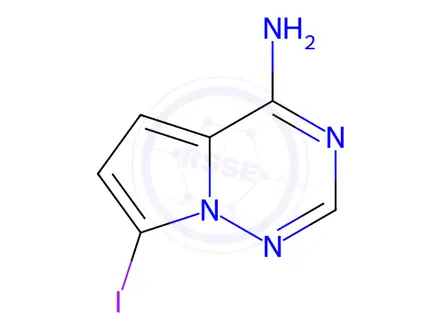 Chemical structure of 4-Amino-7-iodopyrrolo[2,1-f][1,2,4]triazine