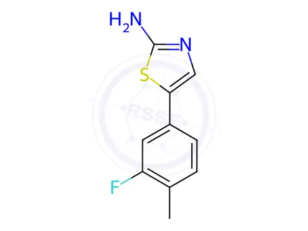 Chemical structure of 5-(3-Fluoro-4-methylphenyl)thiazol-2-amine