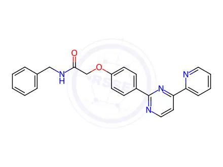 Chemical structure of N-benzyl-2-(4-(4-(pyridin-2-yl)pyrimidin-2-yl)phenoxy)acetamide