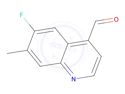 Chemical structure of 6-Fluoro-7-methylquinoline-4-carbaldehyde