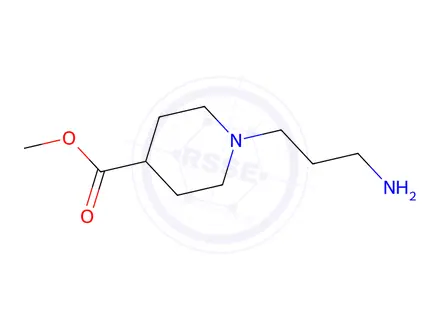 Chemical structure of Methyl 1-(3-aminopropyl)piperidine-4-carboxylate