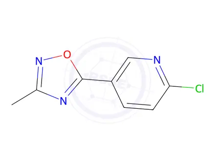 Chemical structure of 2-Chloro-5-(3-methyl-1,2,4-oxadiazol-5-yl)pyridine