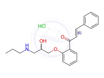 Chemical structure of Propafenone Impurity 2 Hydrochloride (Propafenone Hydrochloride EP Impurity B Hydrochloride)