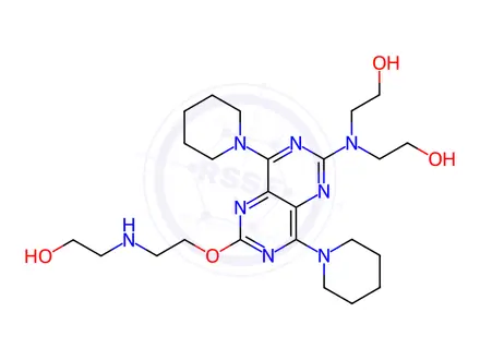Chemical structure of [(((2-Hydroxyethyl)amino)ethoxy)imino]bis-ethanol Dipyridamole
