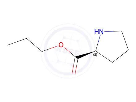 Chemical structure of Proline, propyl ester (9CI)