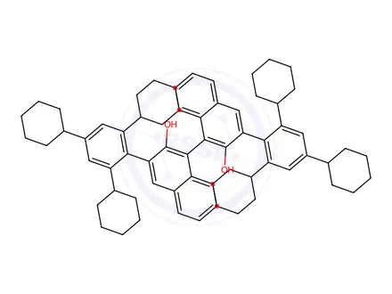 Chemical structure of (2R,11bR)-4-hydroxy-2,6-bis(2,4,6-tricyclohexylphenyl)dinaphtho[2,1-d:1',2'-f][1,3,2]dioxaphosphepine 4-oxide