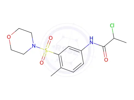 Chemical structure of 2-Chloro-N-(4-methyl-3-(morpholinosulfonyl)phenyl)propanamide