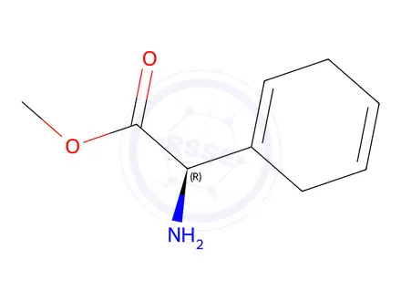 Chemical structure of (R)-methyl 2-amino-2-(cyclohexa-1,4-dien-1-yl)acetate