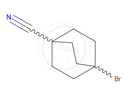 Chemical structure of 4-bromobicyclo[2.2.2]octane-1-carbonitrile