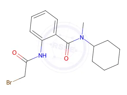 Chemical structure of 2-[(2-Bromoacetyl)amino]-N-cyclohexyl-N-methylbenzamide