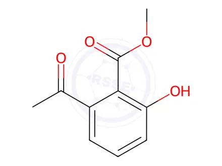 Chemical structure of methyl 2-acetyl-6-hydroxybenzoate