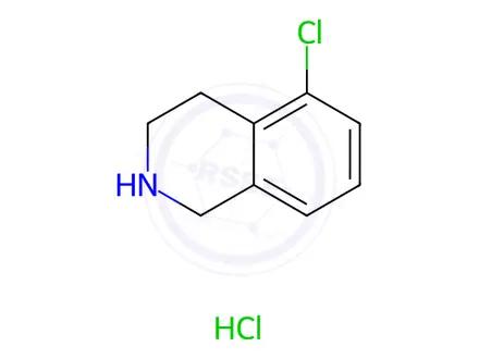 Chemical structure of 5-chloro-1,2,3,4-tetrahydroisoquinoline hydrochloride