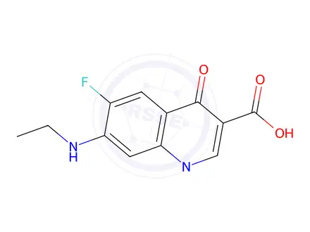 Chemical structure of 1-Ethyl-7-(ethylamino)-6-fluoro-4-oxo-1,4-dihydroquinoline-3-carboxylic Acid