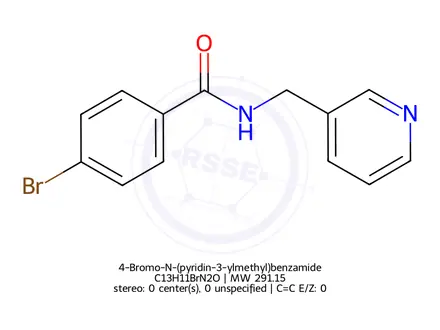 Chemical structure of 4-Bromo-N-(pyridin-3-ylmethyl)benzamide
