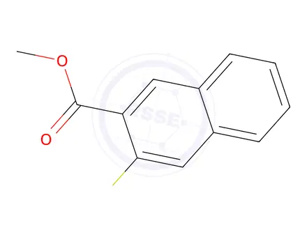 Chemical structure of methyl 3-sulfanylnaphthalene-2-carboxylate
