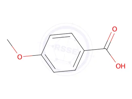 Chemical structure of 4-Methoxybenzoic acid