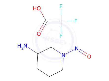 Chemical structure of 1-Nitrosopiperidin-3-amine (TFA salt)