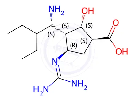 Chemical structure of Peramivir Deacetylated Impurity