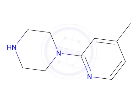 Chemical structure of 1-(4-Methyl-pyridin-2-yl)-piperazine hydrochloride, 98+% C10H16ClN3, MW: 213.71